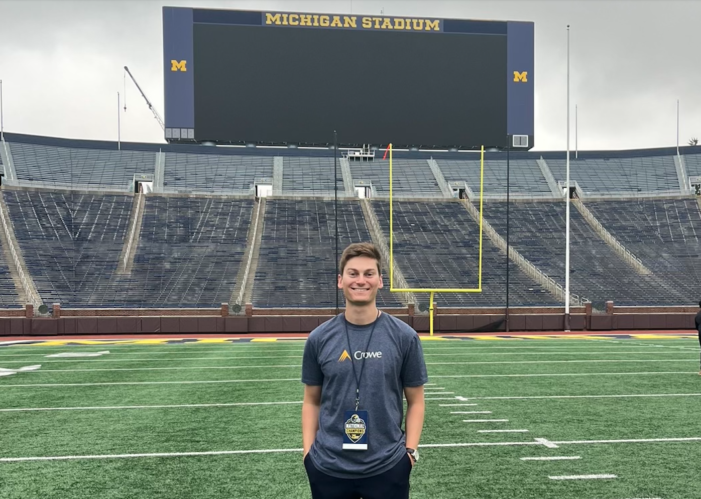 Picture of me at the Big House during a recruiting event